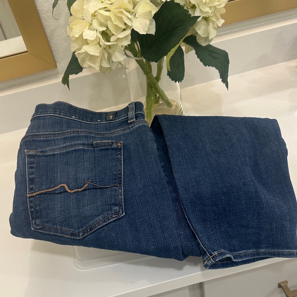 7 For All Mankind Josefina Ankle Jeans - Blue - Picture 7 of 12